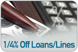 1/4% Off personal Loan